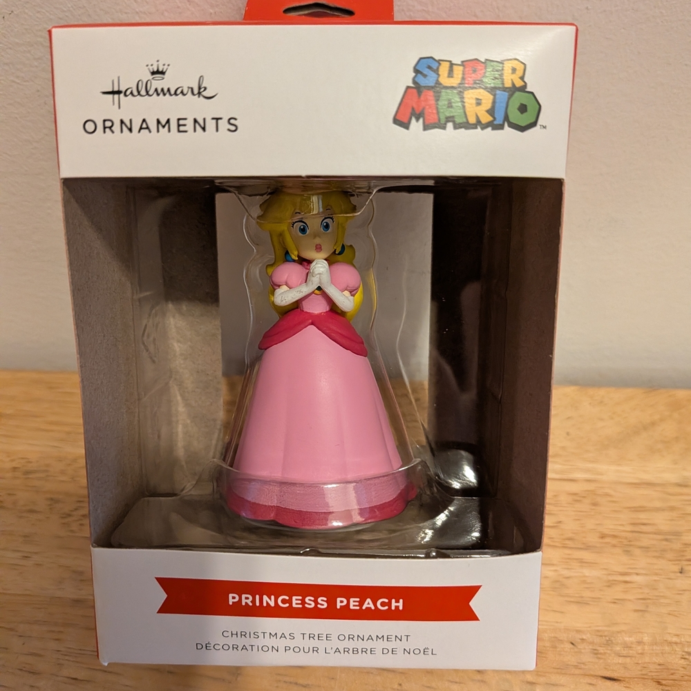 Hallmark Super Mario Princess Peach Ornament - Pink and Yellow